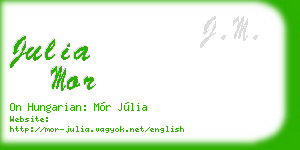 julia mor business card